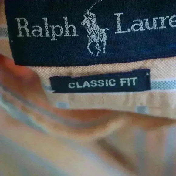 Ralph Lauren Striped Collared Classic-Fit Button-Down Shirt - Size 16 32/33 - Picture 16 of 16